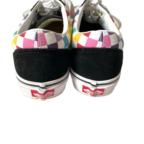 Vans Old Skool Rainbow Checkerboard Sneakers Women’s 8.5 Men’s 7 - Picture 6 of 10